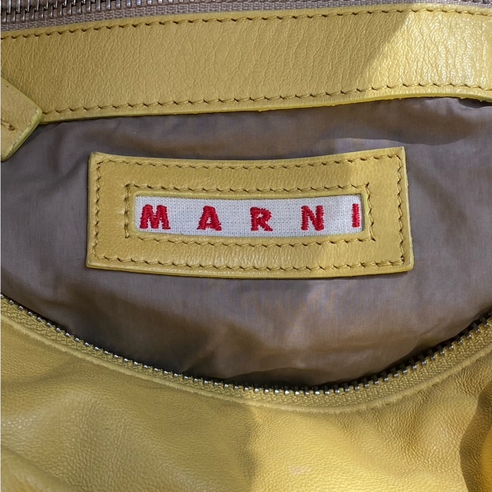 Vintage Marni Ruched Leather Hobo - Picture 3 of 4